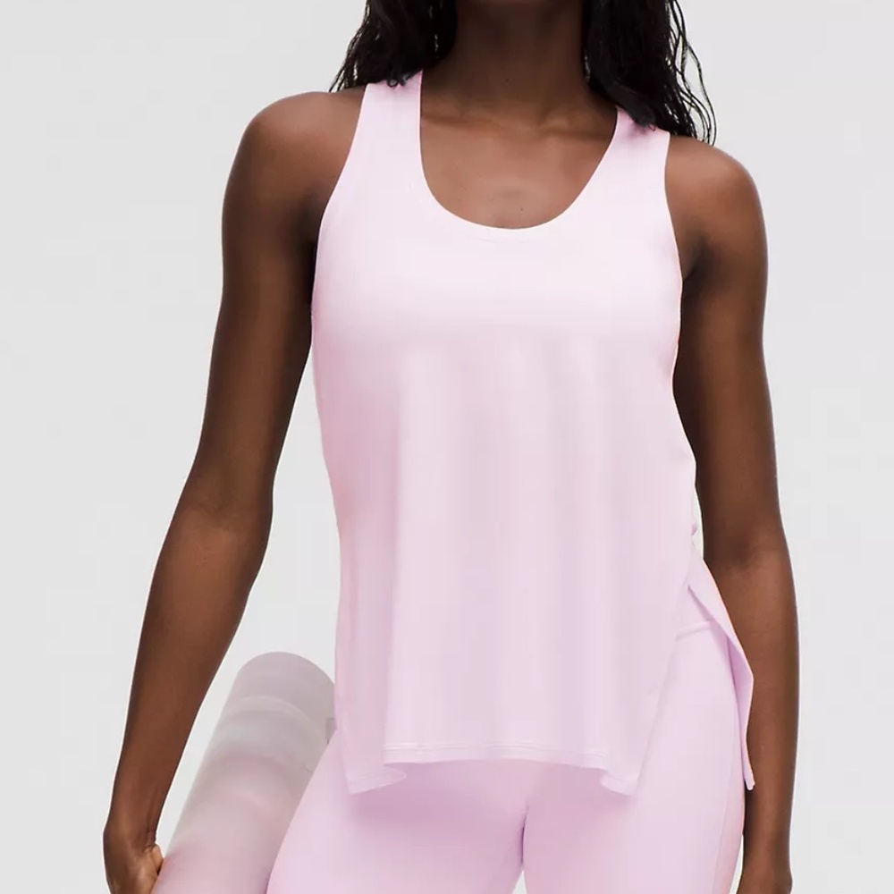Lululemon | SilkAppeal Side-Slit Tank Top | Pink Organza | M